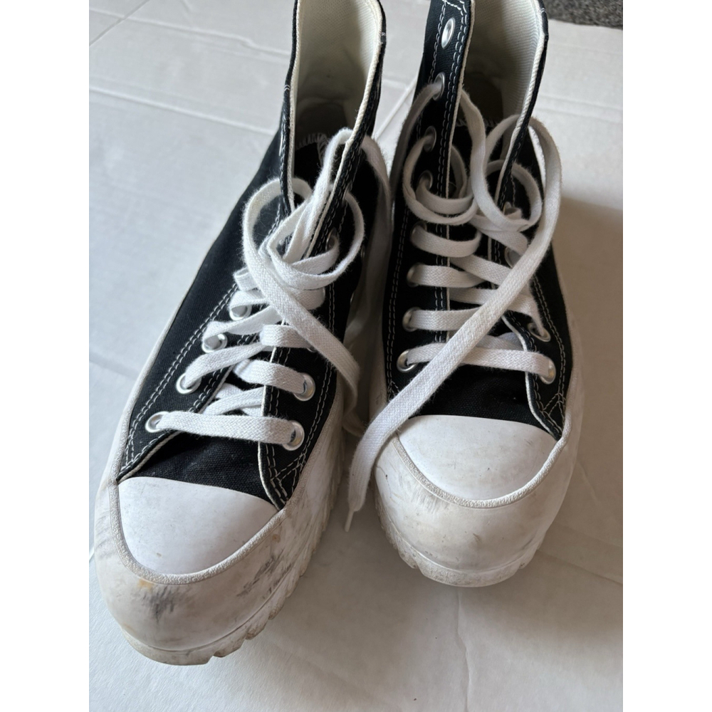 Converse All Star Lugged Platform Womens Size 9 40 Shoes Black White Athletic - Picture 5 of 7